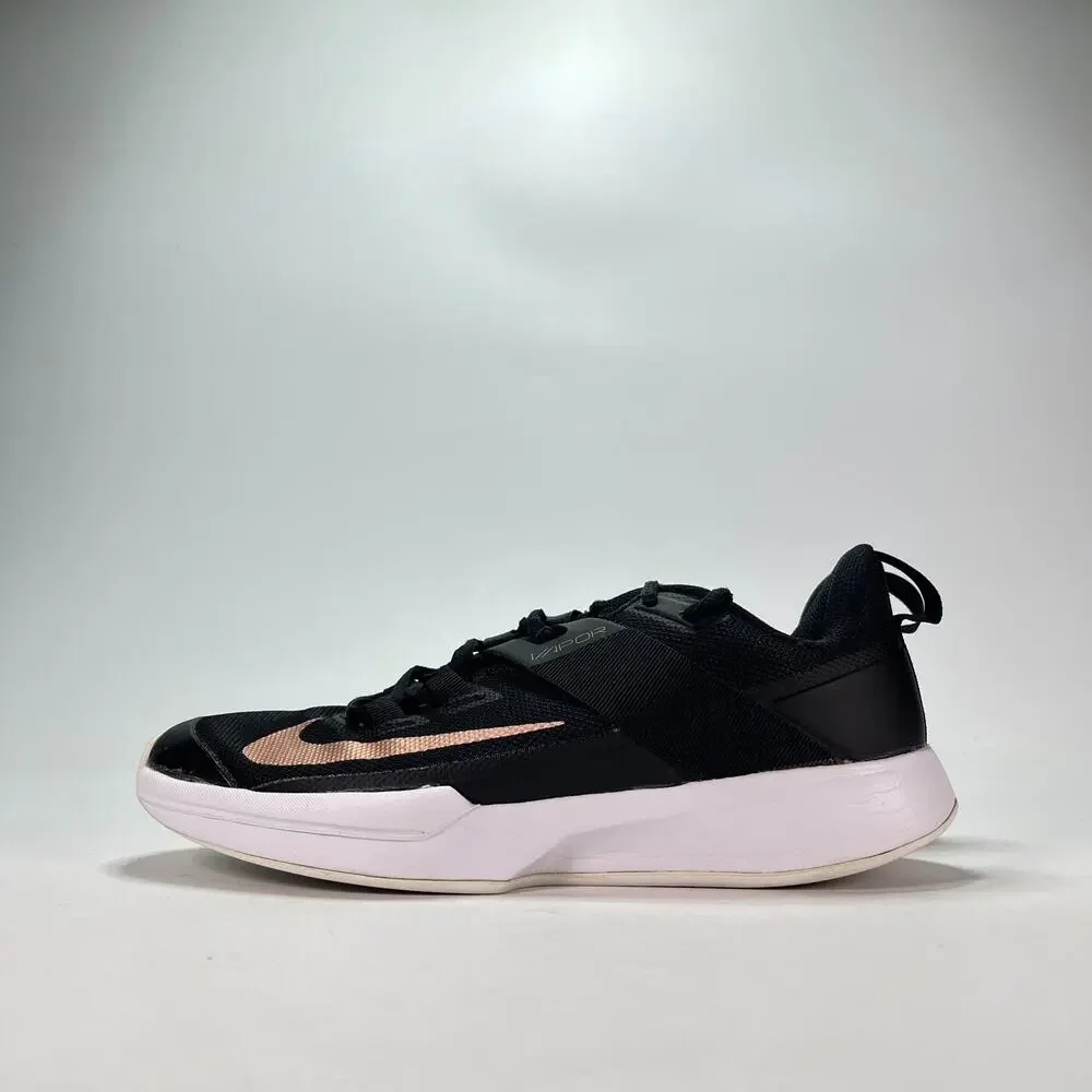 NikeCourt Vapor Lite Black Rose Gold Tennis Shoes DC3431-033 Women’s Size 8.5